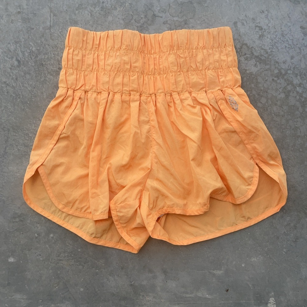 FP Movement Free People The Way Home Shorts Wide Waist Women's Sz XS Orange